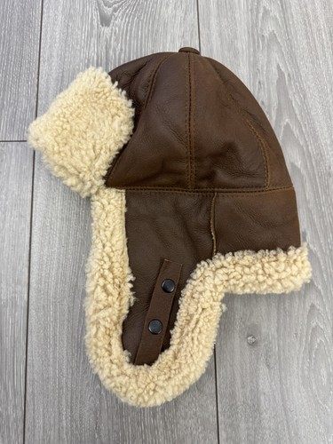 Genuine leather hat with - genuine,
