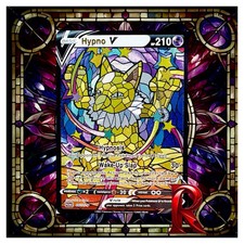 Hypno V ACG Stained Glass Art Card - Pokemon Inspired Collector’s Card - NM