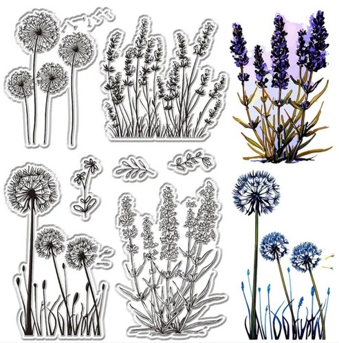 Clear stamps flowers - clear,