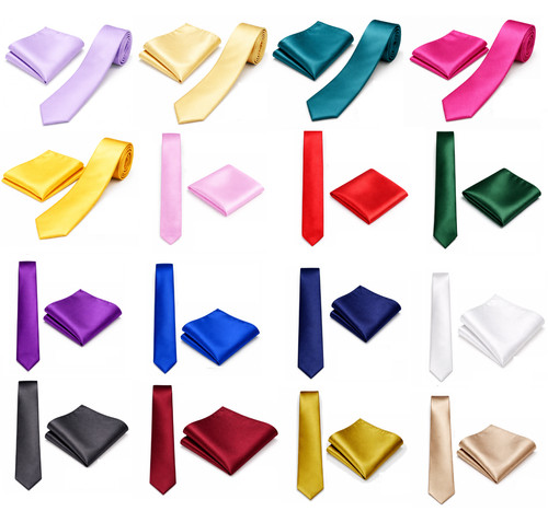 Satin men tie and handkerchief - tie,
