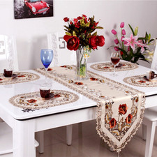 Embroidered Floral Lace Table