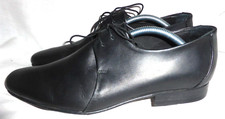 NICOLE FARHI MEN BLACK LEATHER LACE UP DERBY SHOE SIZE UK 8 EU 42 VGC