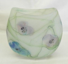 Peter Layton SIGNED British Studio Art Glass Flower vase