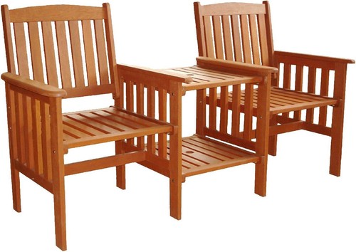 Wooden garden loveseat bench - loveseat,