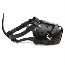 Leather Dog Muzzle Basket