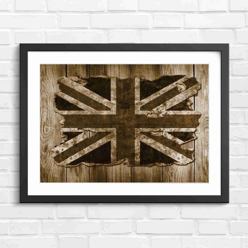 Retro union jack - map, of