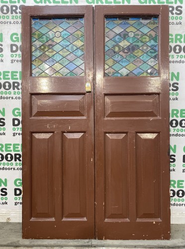 Stained glass french doors - french,