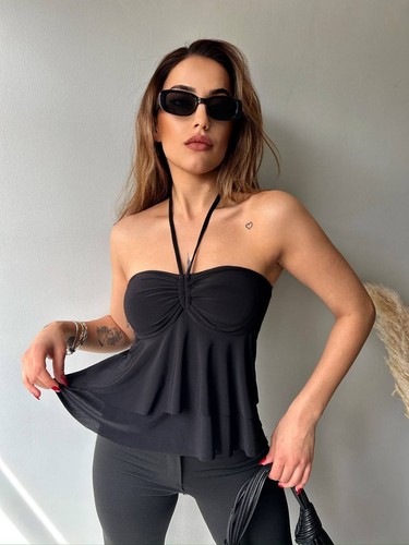 Women sleeveless halter - sleeveless,