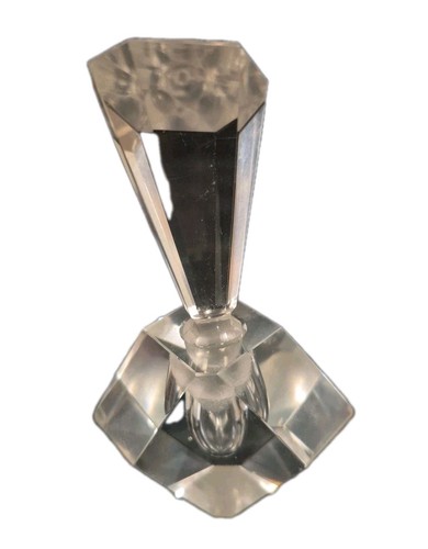 Vintage art deco - faceted, clear