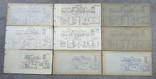 9 original Railway Technical Drawings plans LNER Class LOCO Blue prints