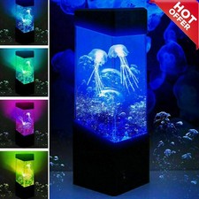 7LED Jellyfish Lava Lamp Aquarium Tank Bedside Night Atmosphere Mood Light Gifts