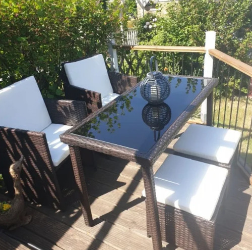 Rattan garden furniture set - garden, 2