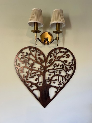 Bronze heart wall - art, tree
