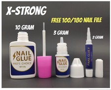 EXTRA STRONG NAIL GLUE WITH BRUSH 10 GRAM UV GEL ACRYLIC NAILS?FAKE NAIL GLUE?