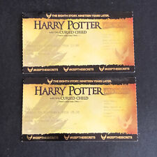 Harry Potter & The Cursed Child Parts 1 & 2 Old Ticket Stubs 4 September 2016