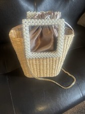 ZARA BASKET BAG WITH CHAIN - Natural