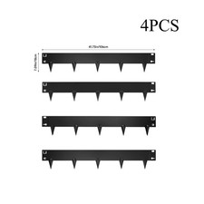 4/6 x Galvanized Steel Fence Panels Garden Plant Lawn Border Edging Spike Fence