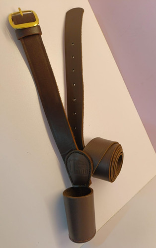 Flag pole holder belt brown - pole,
