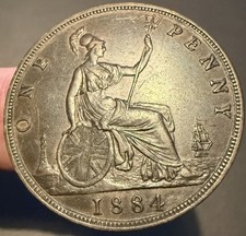 1884 Victoria One Penny Bun Head