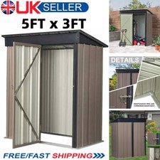 5 x 3 ft Metal Garden Shed Outdoor Storage House Heavy Duty Tool Organizer Box