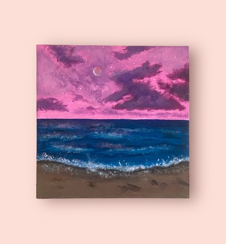 Acrylic painting sunset - acrylic,