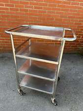 Vintage Inductrial Bathroom Stainless Steel Medical/Kitchen Trolley Tray Top