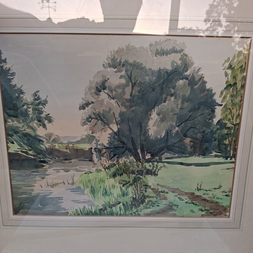 Vintage framed watercolour - vintage,