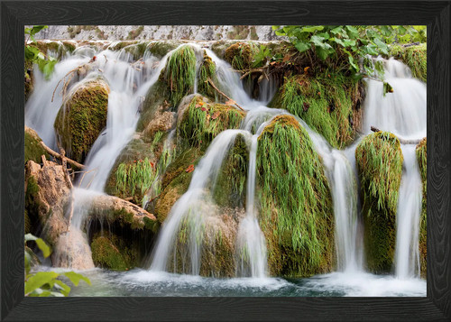 Waterfall with tree - with, trunk