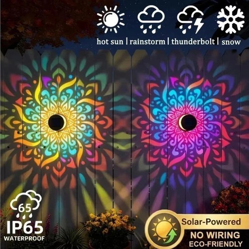 Solar mandala wall lights - mandala,