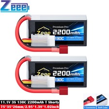 2x Zeee Short 3S 11.1V 2200mAh