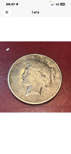 1922 usa peace - dollar, coin