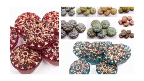 14mm czech pressed - czech, glass