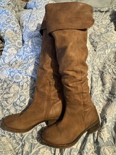Next brown knee or over knee slouch tan Soft Leather Boots Size 4 / 37
