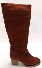 Jane Shilton Tan Suede Knee-High Boots Size 41 EU / 7 UK VGC SEE SAS 