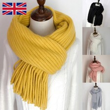 Large Winter Scarf Pure Cashmere Pashmina Shawl Long Soft Wool Wrap Warm Thick