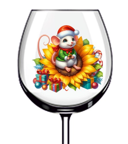 12x colour christmas rat - 12x,