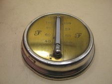 Antique Sterling Silver Mounted Thermometer Paperweight - Great Example