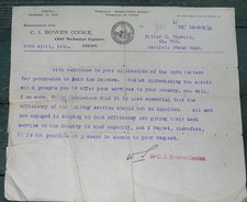 World War One WW1 Genuine Telegram 1915 Enlistment Request