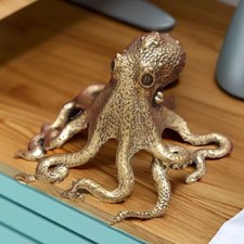 Brass Octopus Figurine Statue