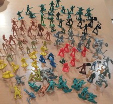 Bundle lot of Plastic Army Soldiers, Cowboys & Indians 