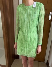 Karen Millen,crystal embellished mini dress, long sleeve,green,size 8,BNWT