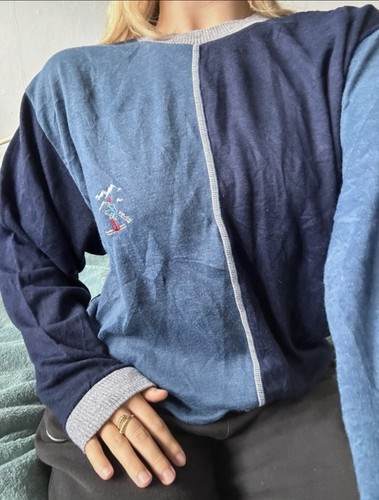 Vintage ski colour block