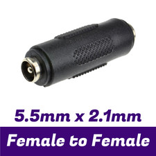 5.5mm x 2.1mm Female to 5.5 x 2.1mm Female Plug Jack DC Power Adapter Connector