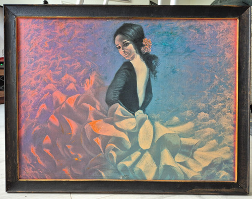 Large mid century print - mid, on