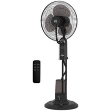 HOMCOM Spray Misting Fan, Pedestal, Oscillation/Tilt, 4 Speeds  
