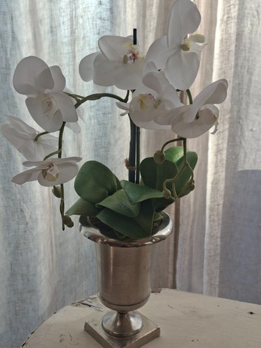 Faux silk artificial white - silk,