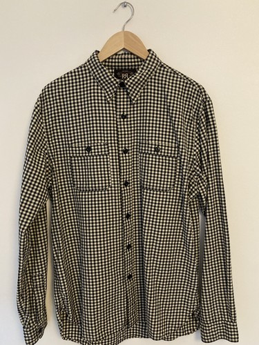 Rrl dogtooth shirt - dogtooth, large.