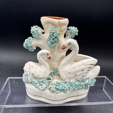 STAFFORDSHIRE SPILL VASE Swans