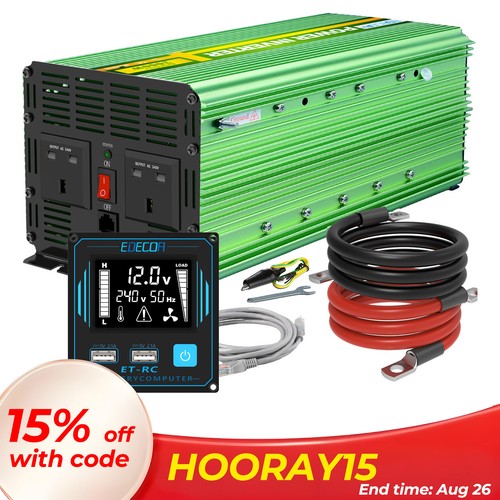 Edecoa power inverter 12v - power,