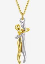 Beautiful Entwined, Hugging Couple Pendant Necklace In Gift Box, Valentines Day 